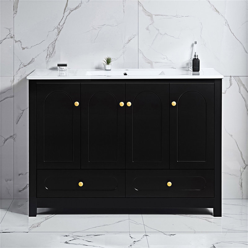 Ensemble de meuble-lavabo avec lavabo en céramique