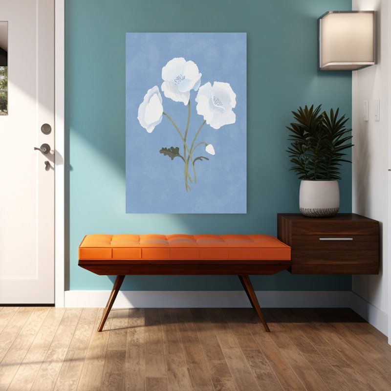 Art contemporain, plante abstraite minimaliste rustique, H 48 po x l 32 po