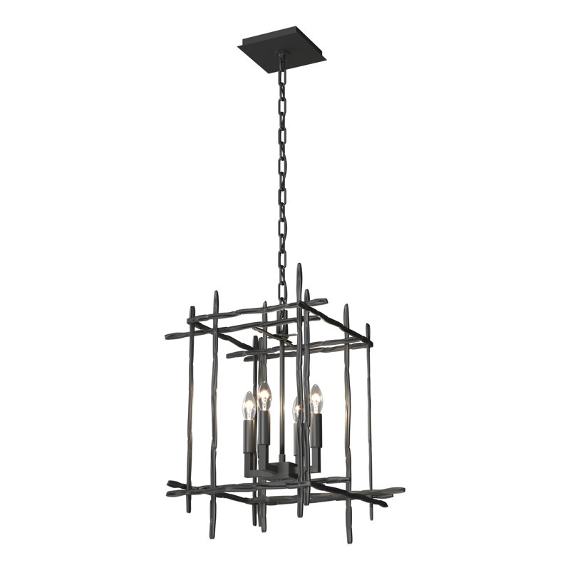 Tura - Light Rectangle Chandelier, Small, Black