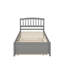 Lit plateforme simple en bois avec lit gigogne-936790343