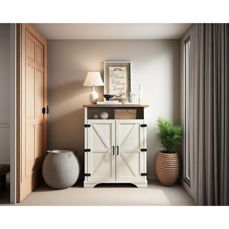 Rangement pour 6 chaussures - 13,69 po Largeur Blanc + chêne Armoire d'utilisation de l'espace 8,86 Hauteur du colis