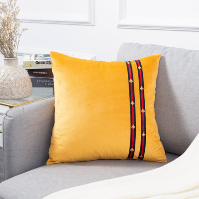 Housse de coussin carré en velours
