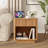21.6"W Fluted Wooden Nightstand-1317123253-1317123252