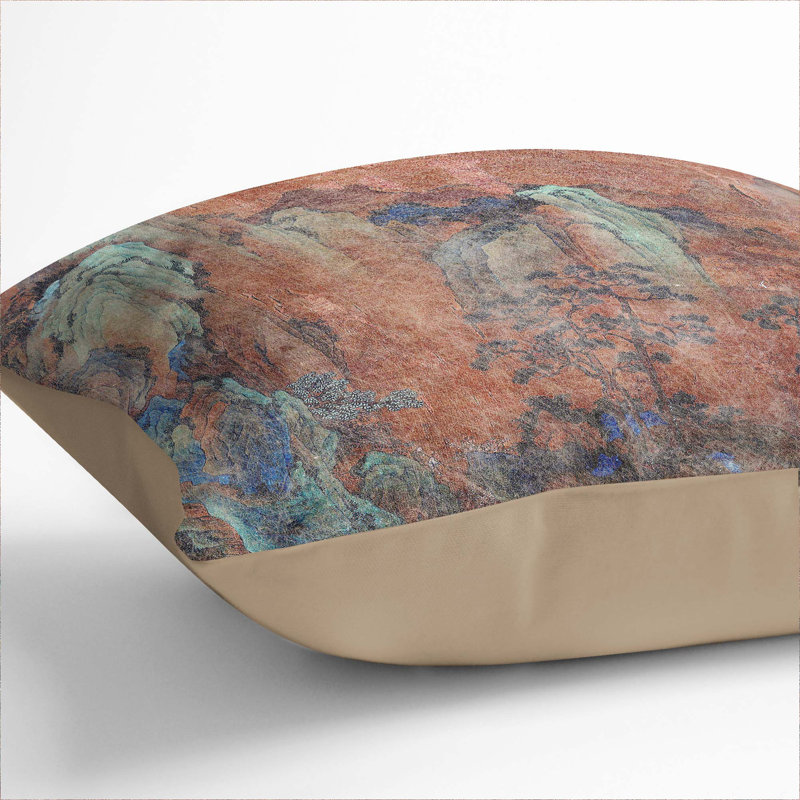 Abstract Square Throw Cushion, Stone, 55cm H x 55cm W x 20cm D