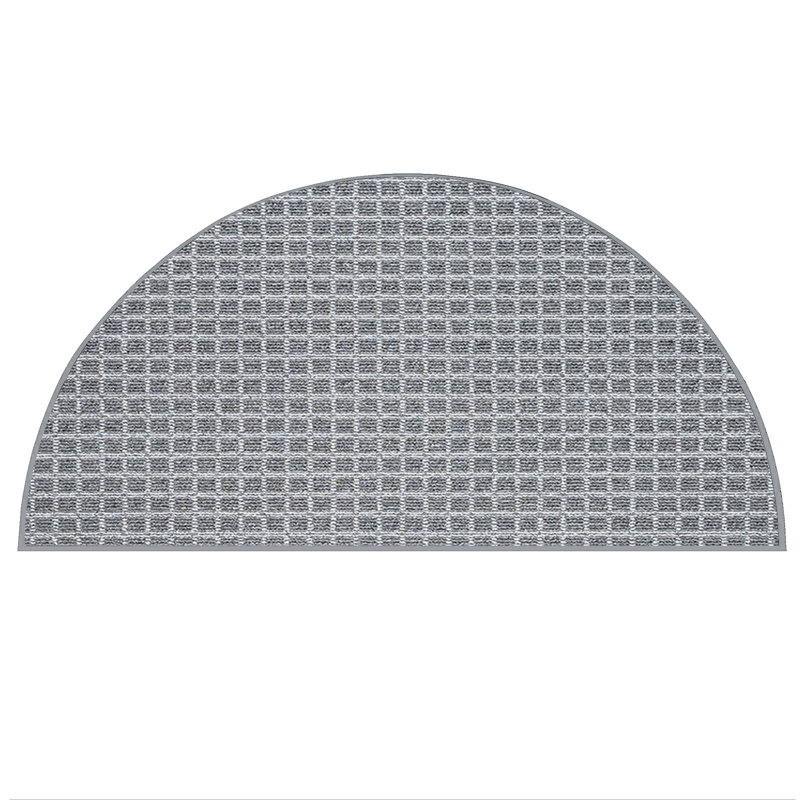 Tapis intérieur / extérieur gris Imogen, Demi-cercle 3 pi 6 po x 7 pi