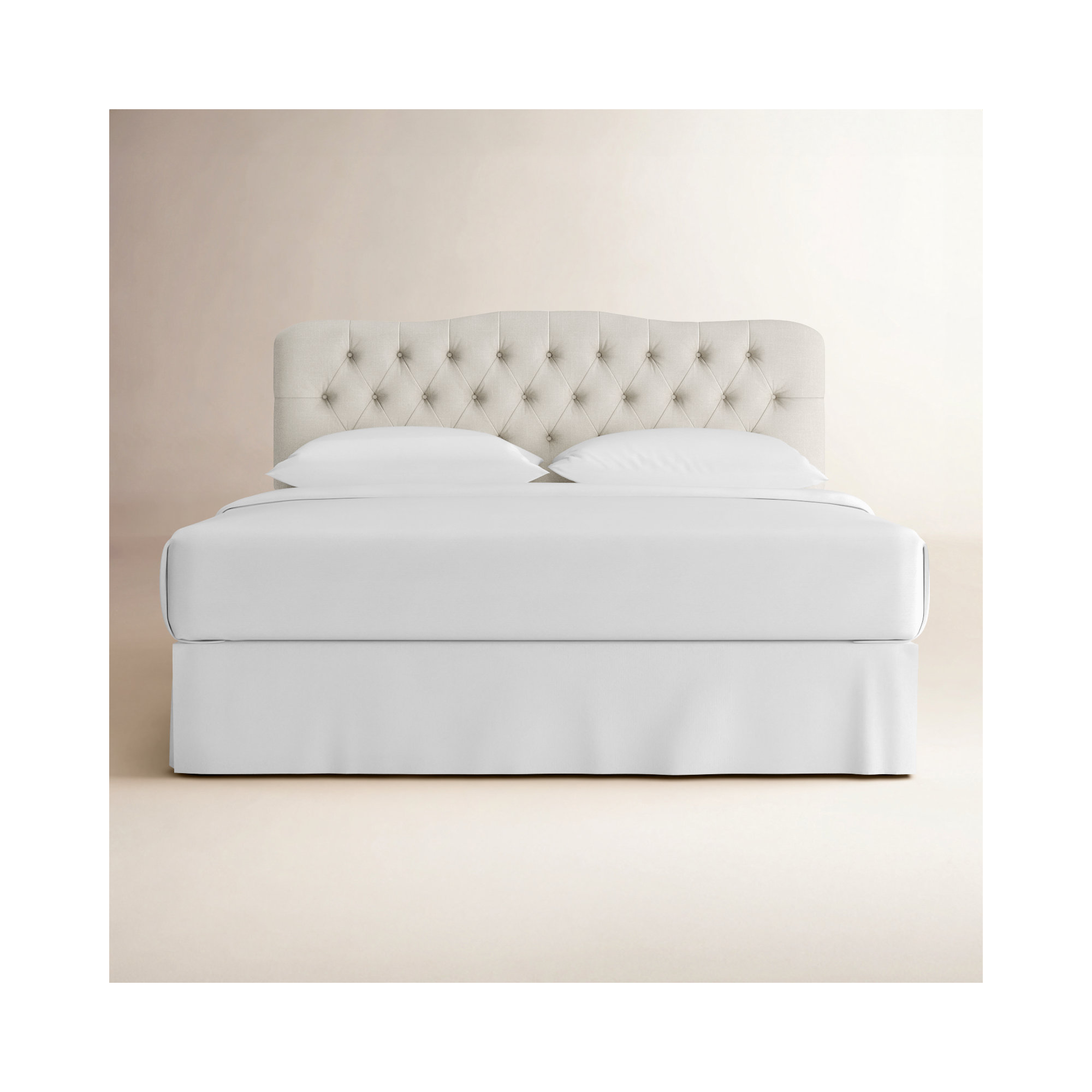 Rodan Upholstered Headboard, Classic Talc Linen, King