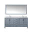 Ensemble de meuble-lavabo double 60 po x P 22 po Jacques, robinet et miroir 58 po-51244999-113024818