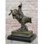 Sculpture de bronze en bronze sur fond de marbre - art de rodéo occidental