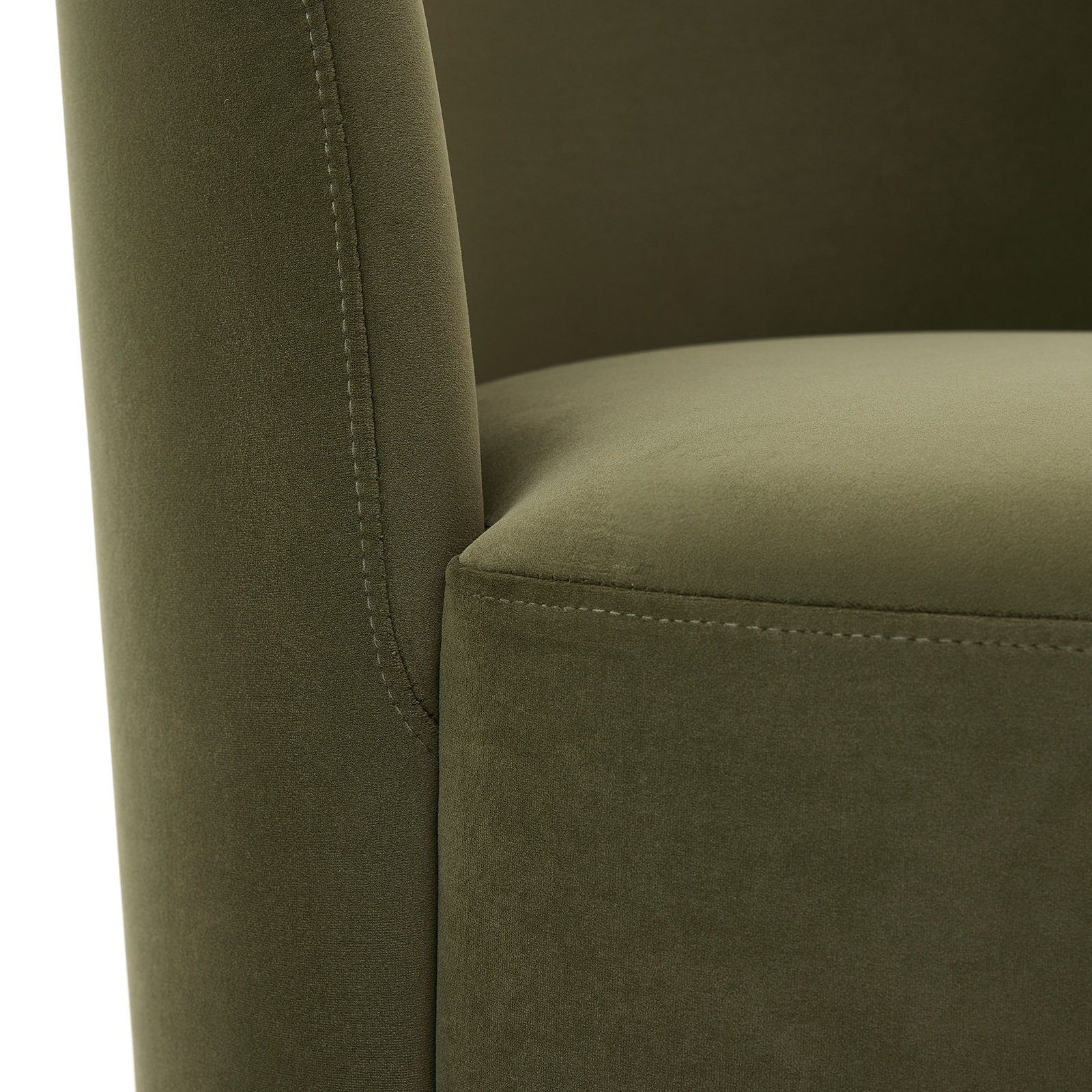 Swivel Side Chair, Soren Olivine Performance Velvet