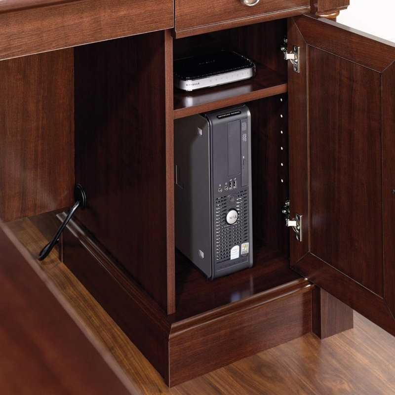  Bureau en L Avenue Eight, Brun rustique