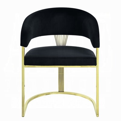 Fallon Velvet Metal Upholstered Back Side Chair Dining Chair -  F&L Homes Studio, FLDNS0S1F9G5C4