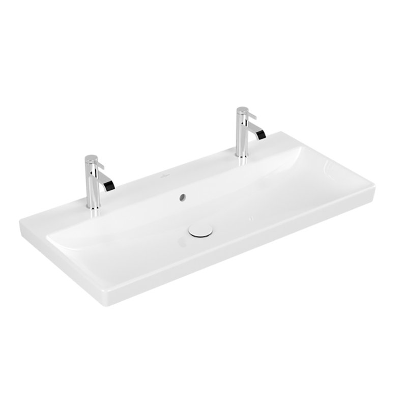 Avento Ceramic Rectangular 100cm Countertop Basin, 2