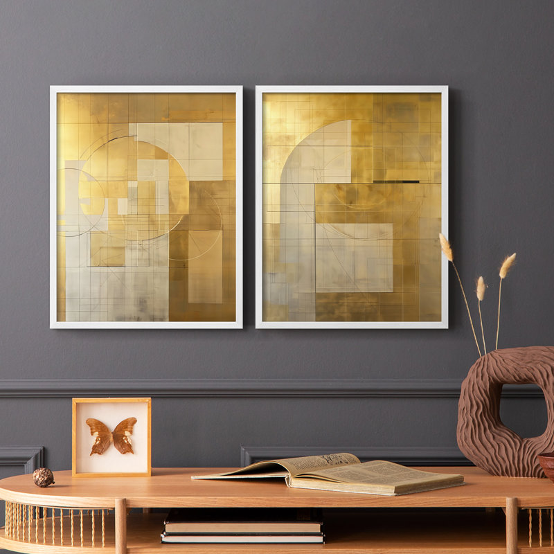 ABSTRACT Series C III - Reproduction encadrée de qualité supérieure - prête à être accrochée - aucun clou requis - aucun clou requis
