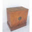 Antique Square Corner Elm Storage Cabinet