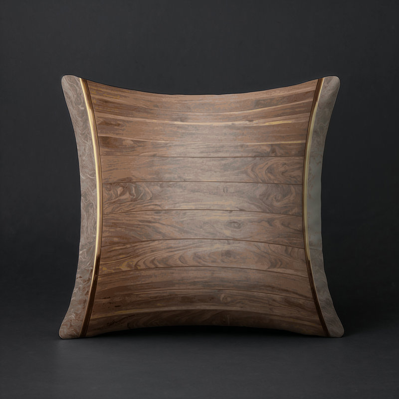 Coussin décoratif intérieur et extérieur Modern, Rayures grises, Carré 20 po
