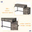 Bureau de style industriel, bureau d'ordinateur