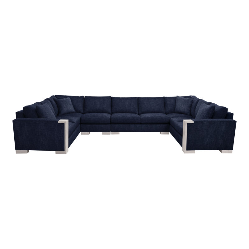 Abingdon By Michael Weiss Upholstered Sectional Symmetrical, Nadia Eclipse, Dove Gray