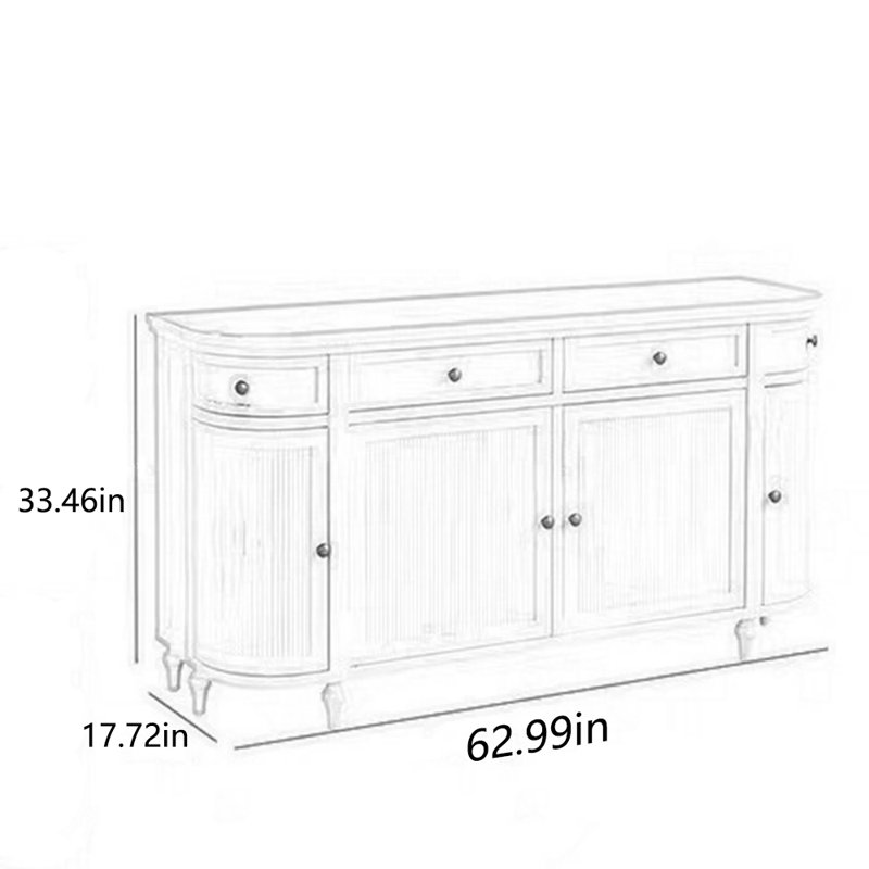 Armoire de rangement simple en bois massif