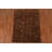 Abstract Hand-Knotted Rectangle 4'6" x 5'11" Wool Area Rug in Walnut/Black
