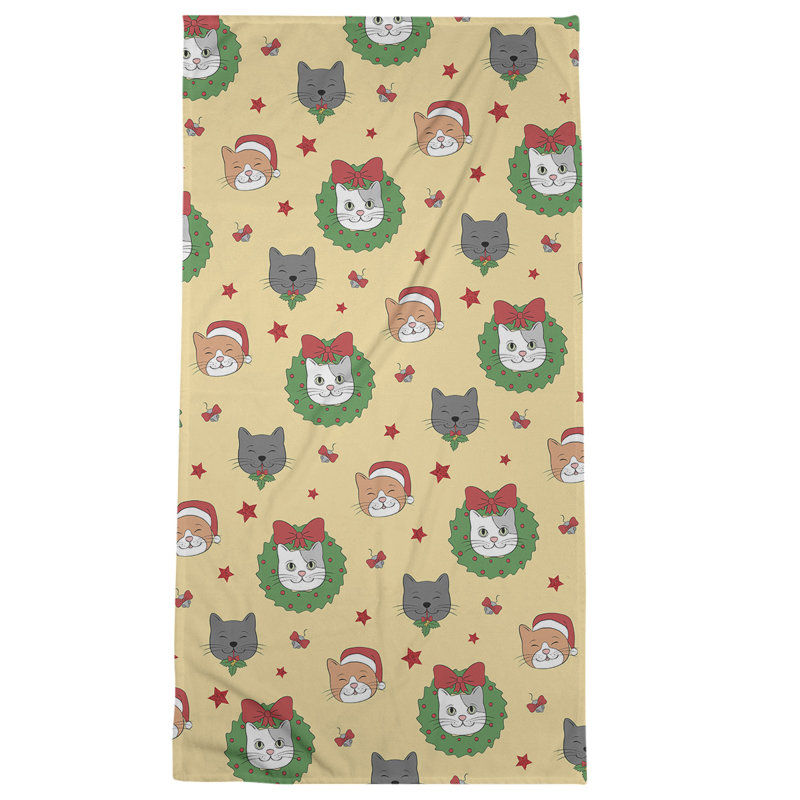 Beach Towel, Yellow/Red, Poly/Cotton