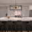 8-Light Modern Lantern Square Sputnik Metal Chandelier