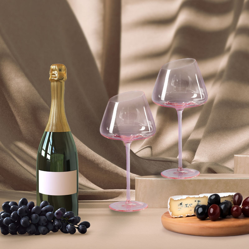 Verres à vin bourgogne en cristal français de style français