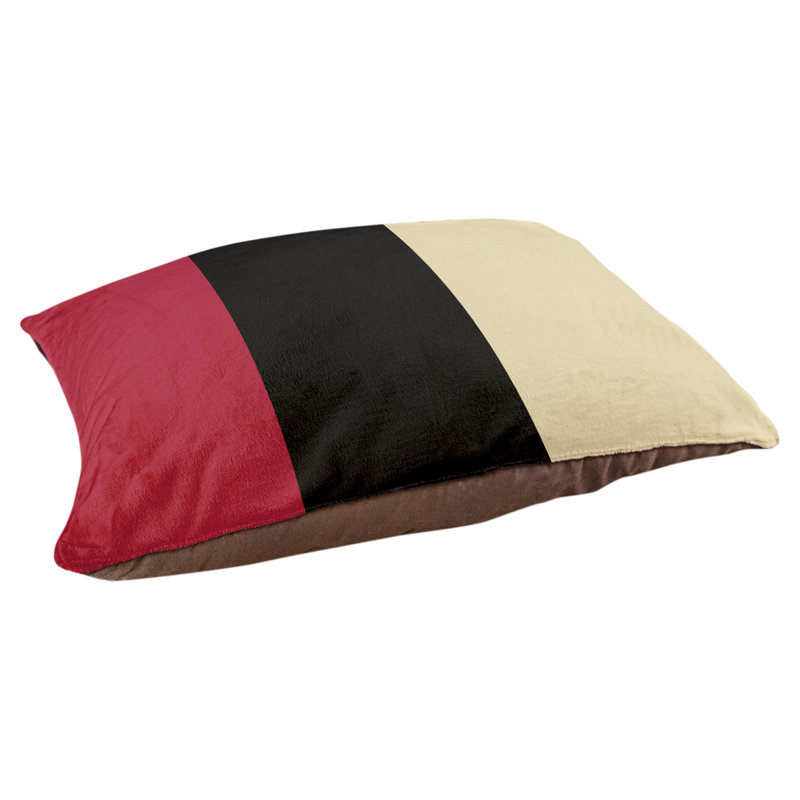 Coussin Arizona, Grand (l 40 po x P 30 po x H 14 po), Rouge Sedona / noir / sable de Sonora
