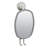 Oval Mirror with Hooks