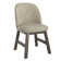 Cipolla 72"-90" Wood Finish Extendable Dining Set - Dining Table With Leaf And Taupe Fabric Curved Back Chairs