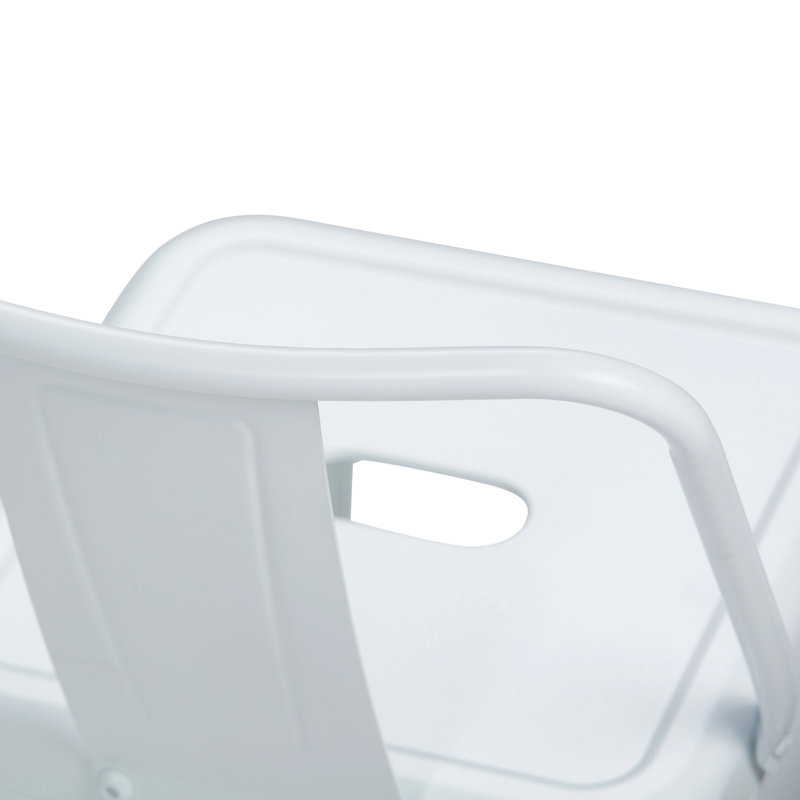 Tabouret 30 "en métal (ensemble de 2), Gris clair