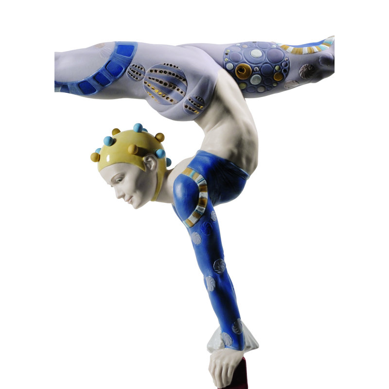 New Age Circus Acrobat over Bar Figurine