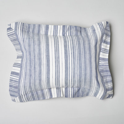 Phyllida Striped Cotton Blend Throw Pillow