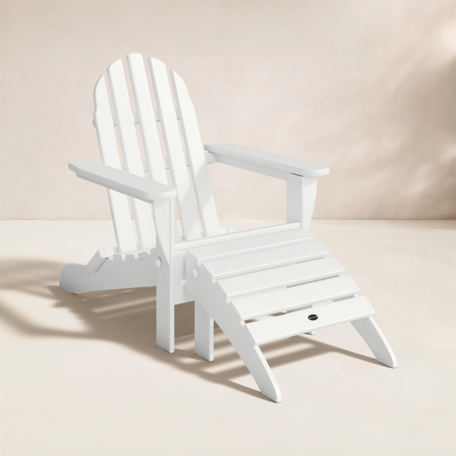 POLYWOOD® Classic Adirondack Chair, White