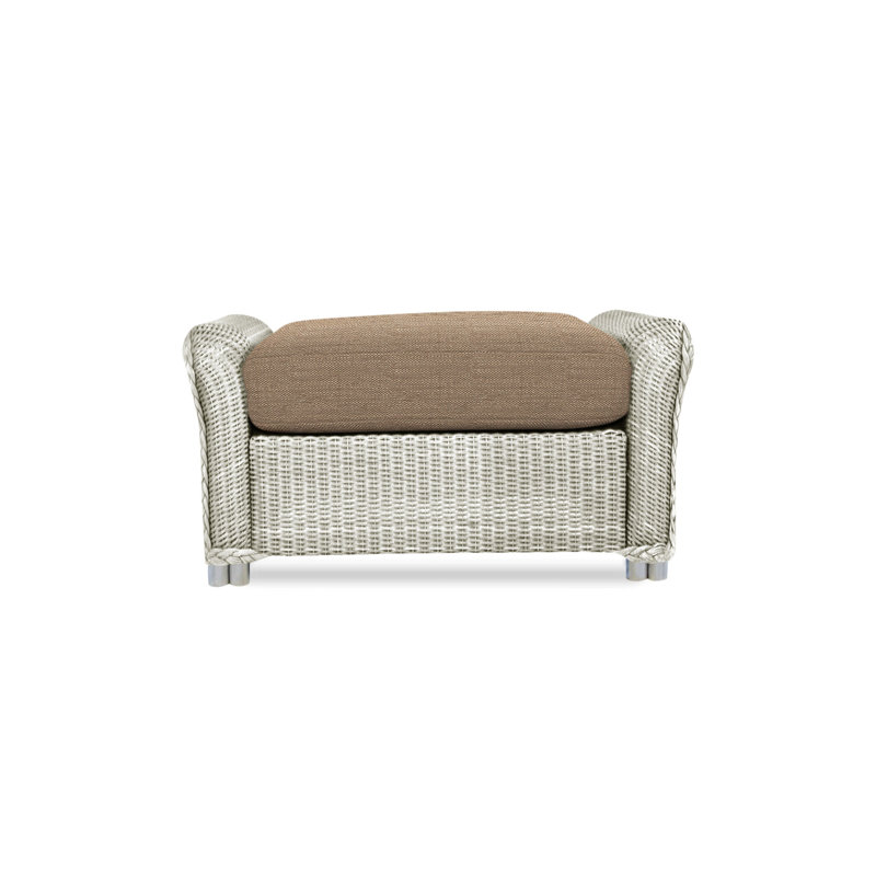 Reflections Outdoor Ottoman, Pewter, Sailcloth Salt