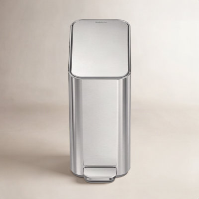 simplehuman 1.3gal Slim Steel Step-On Can