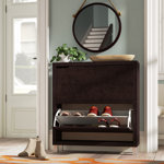 12 Pair Flip Down Shoe Storage