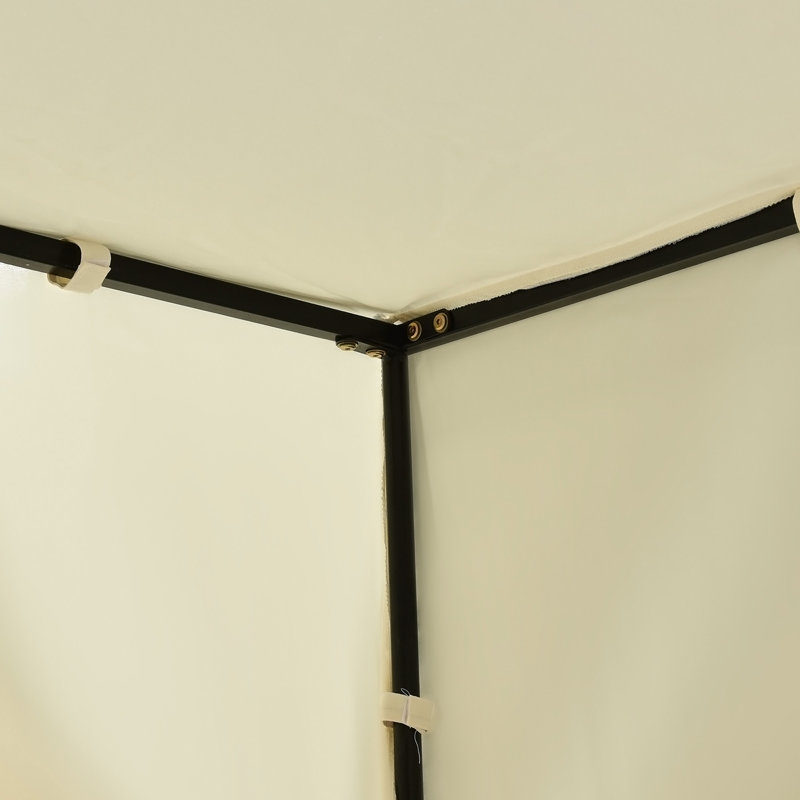 Méridienne d'extérieur double avec rideaux, Beige
