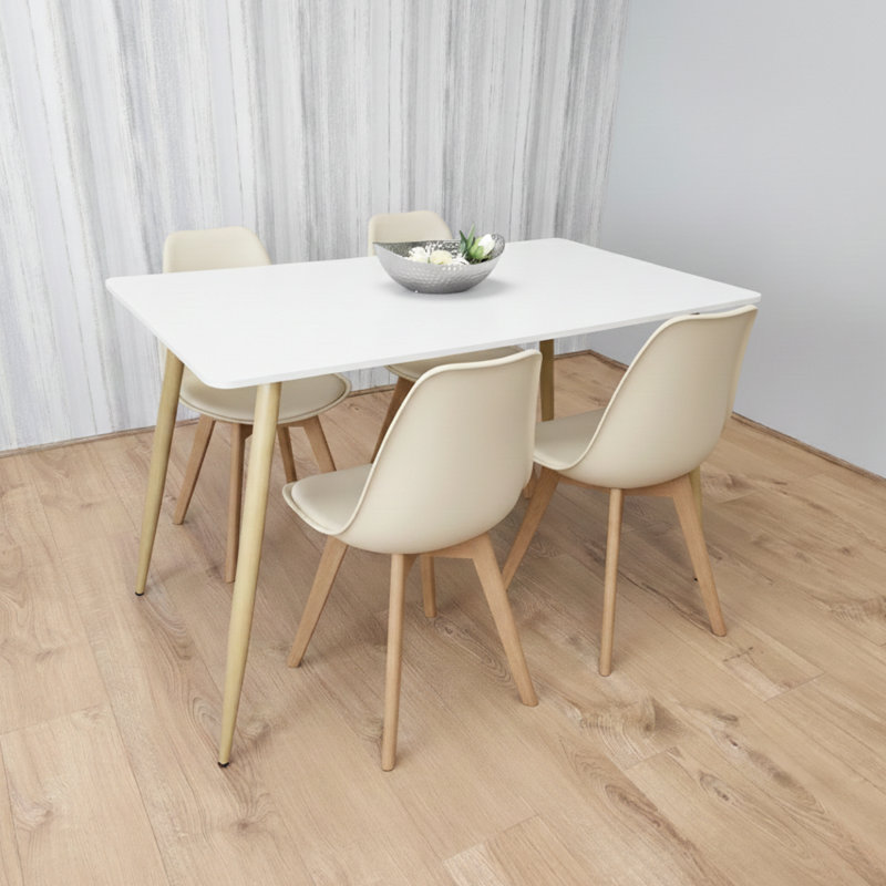 4 - Person Dining Set, White