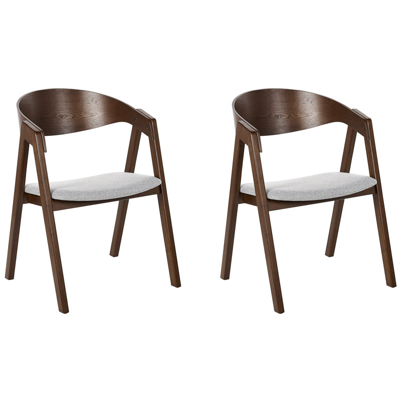 Juliette Upholstered Dining Chair, Dark Wood