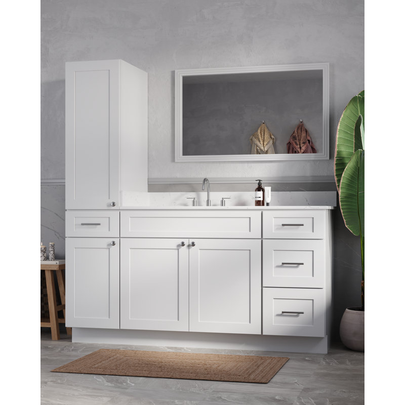 Meuble-lavabo simple Disar, Blanc