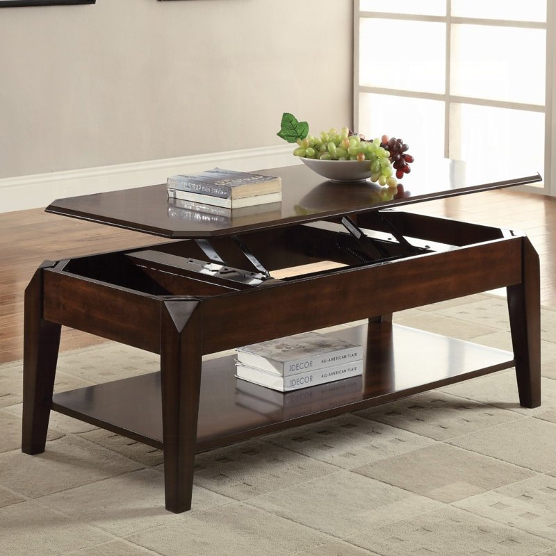 Table basse avec plateau relevable