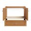 Meuble-lavabo en bois d'aulne naturel avec comptoir en céramique blanc-455111900