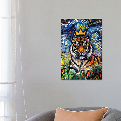Tiger King 1 Piece Wrapped Canvas Painting