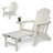 Adjustable Backrest Adirondack Chair HDPE Adirondack Chair with Ottoman-1383006024