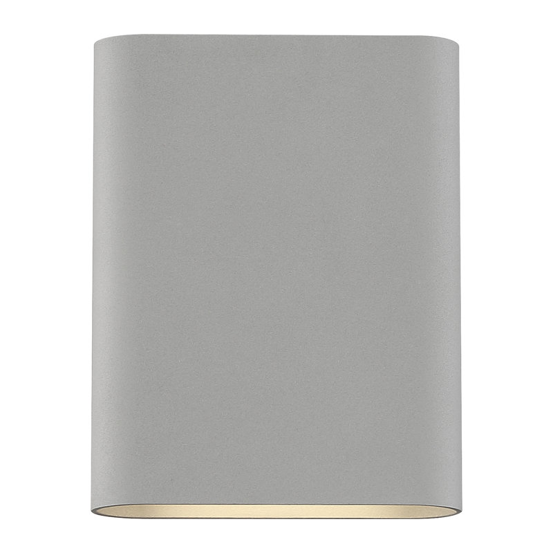 New Britain Aluminum Flush Mounted Sconce, Satin, 12" H x 6.25" W x 6.25" D