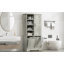 Armoire de rangement pour salle de bain avec tablette réglable, armoire autoportante avec panier à linge inclinable