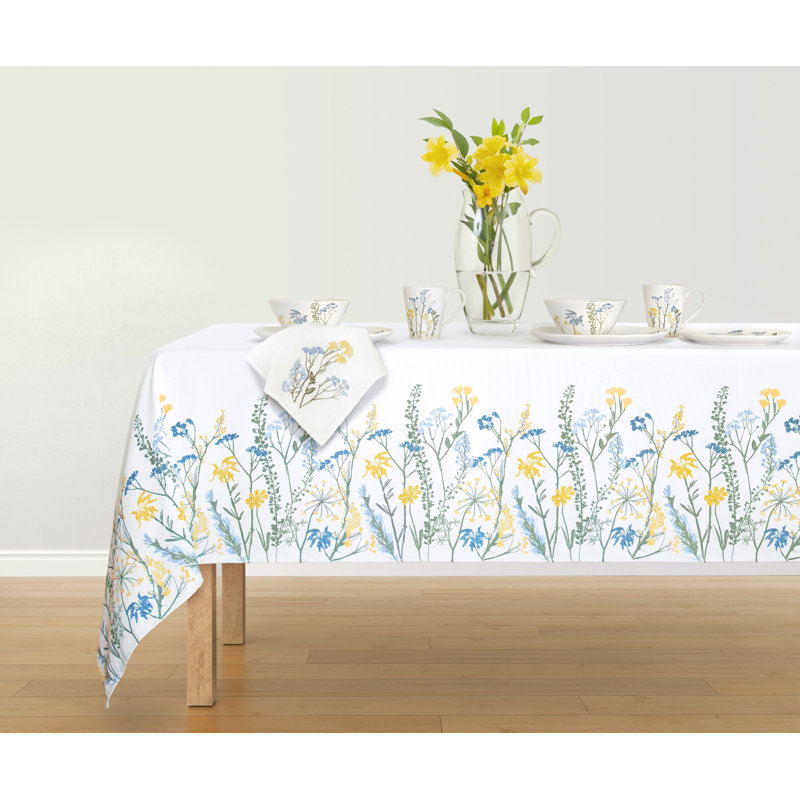 Lenox Wildflowers Border Tablecloth, 60" W x 120" L