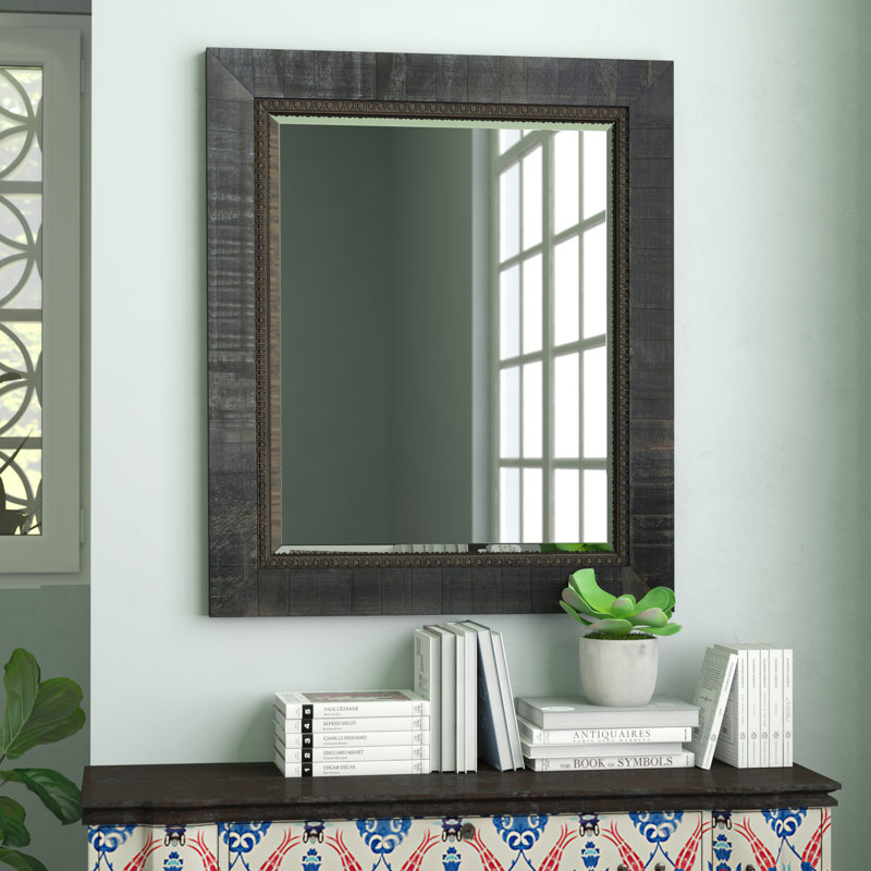 Miroir mural Benito, Ébène, H 35,5 po x l 29,5 po