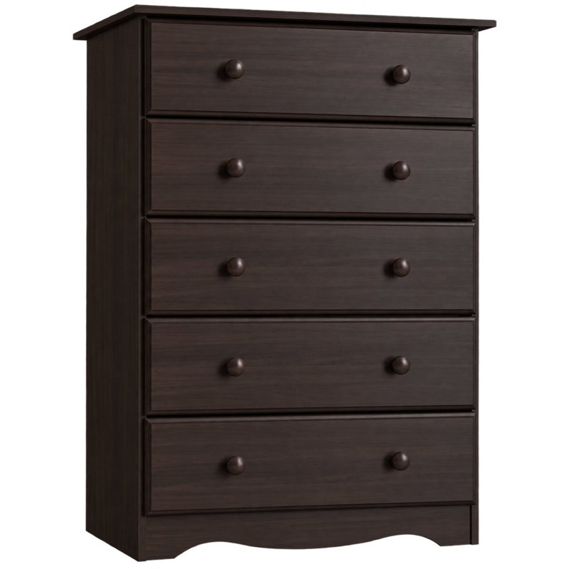 Commode 5 tiroirs Gallashaw, Espresso