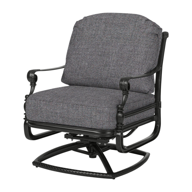 Grand Terrace Outdoor Rocker Chair, Cast Slate Sunbrella® Plainweave, Bronze